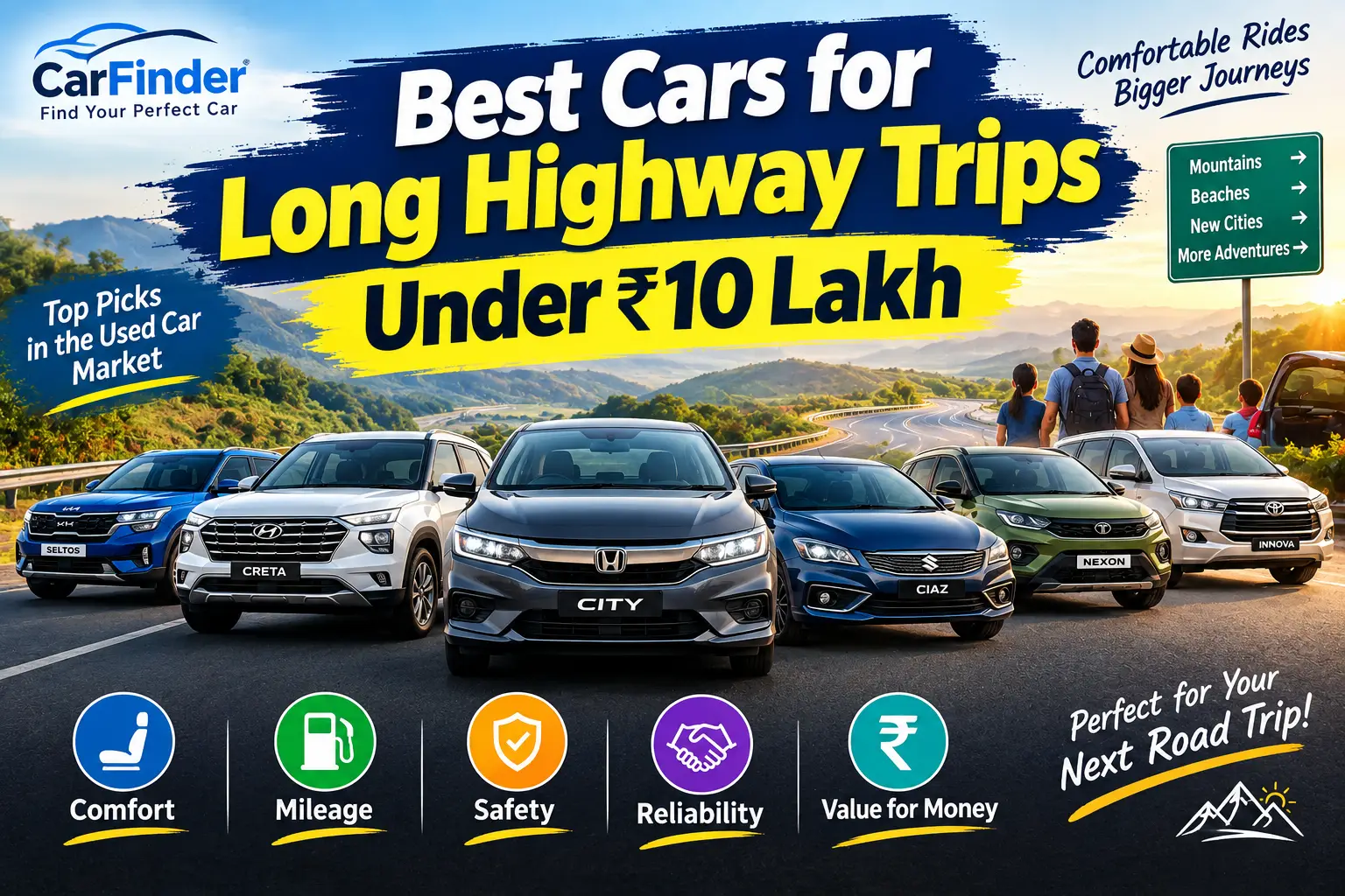 Best Cars for Long Highway Trips Under ₹10 Lakh